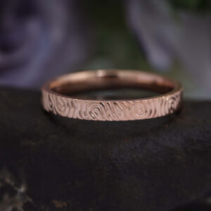 14K/18K Gold 3 MM Whirlpool Patterned Ring